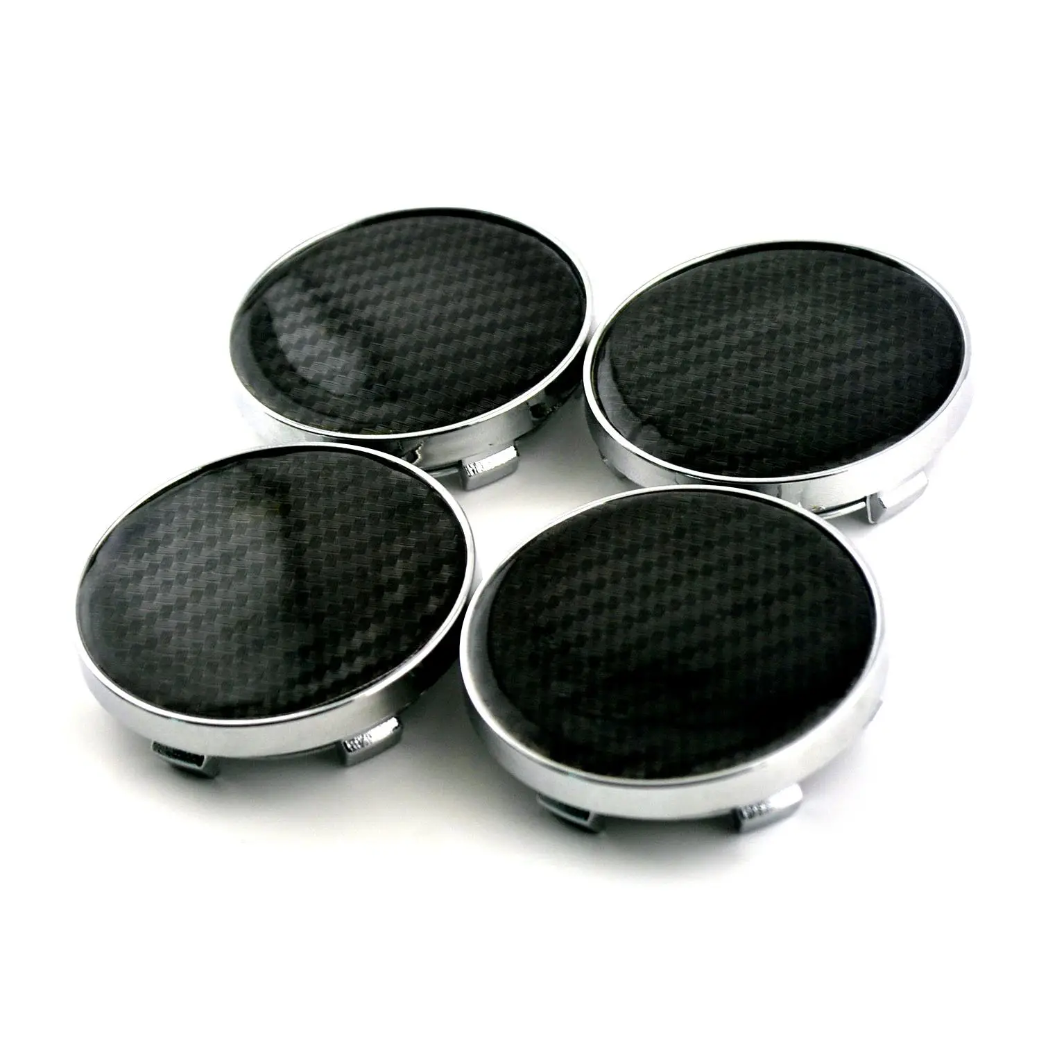 1pc 60mm 55mm Carbon Fiber Emblem Hubcaps Car Wheel Center Cover For Rims Auto Tuning Universal Hub Caps For Alloy Wheels