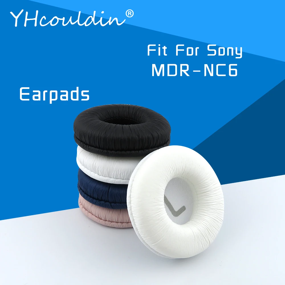 Earpads For Sony MDR-NC6 MDR NC6 Headphone Accessaries Replacement Ear Cushions Wrinkled Leather Material