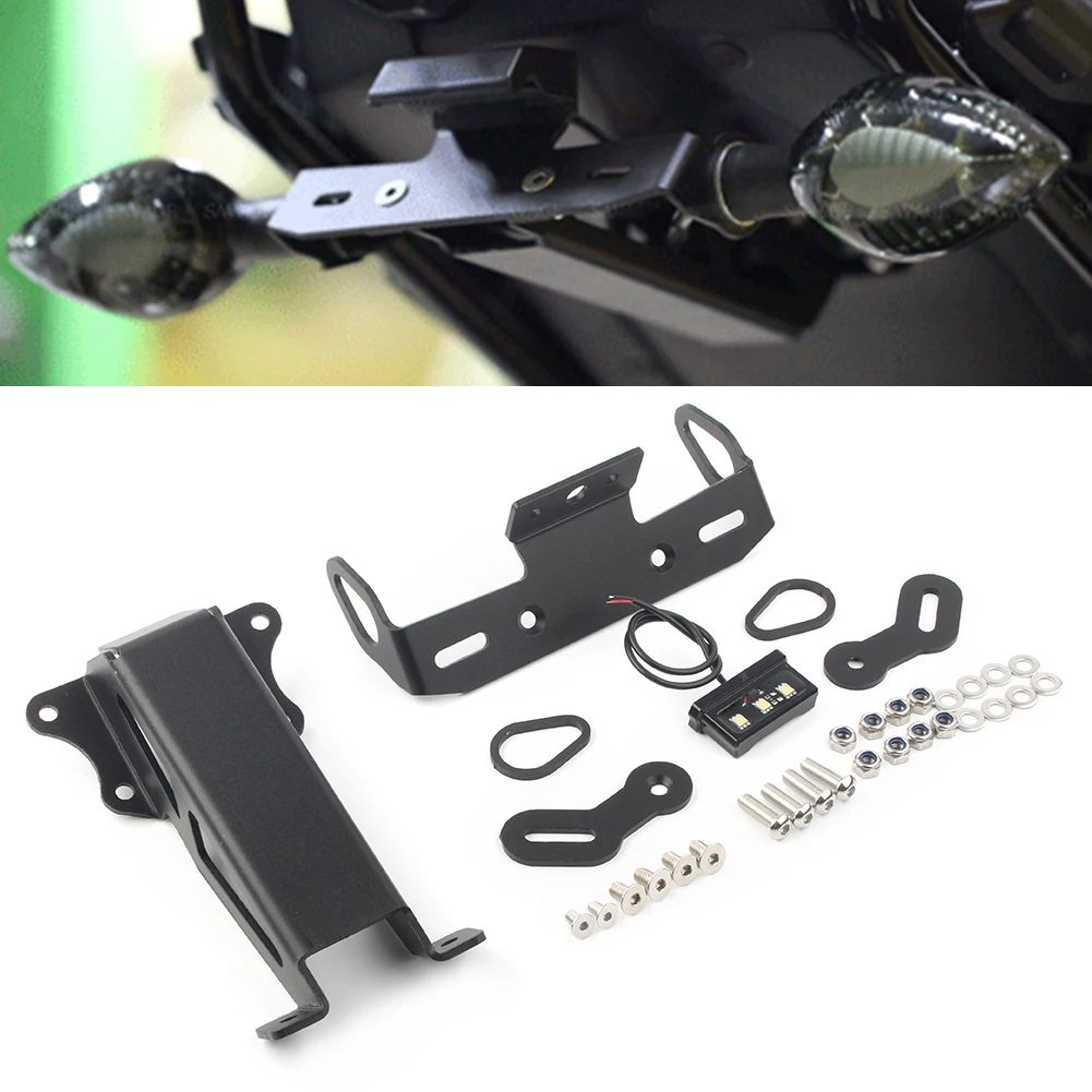 Aluminum Motorcycle Rear License Plate Holder Bracket w/ Light for YAMAHA TRACER 900 MT-09 TRACER FJ-09  2015 2016 2017 2018