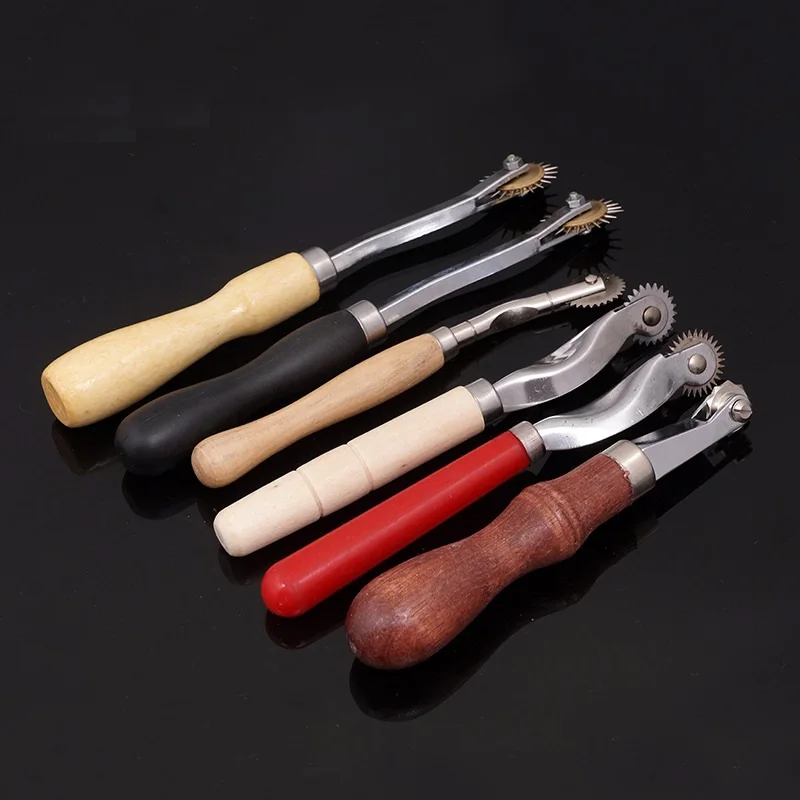 1Pcs Leather DIY Tool Steel Toothed Wheel Pressure Accessories 2019NEW Professional Cloth Round Wheel Scribe Line Scanning Line