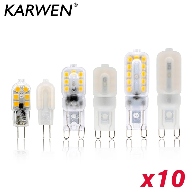 

10PCS/lot Mini LED G4 G9 Lamp 2W 3W 5W High Bright Lampada LED 220V SMD2835 Bombillas LED Bulb 360 Degree Ampoule Luz