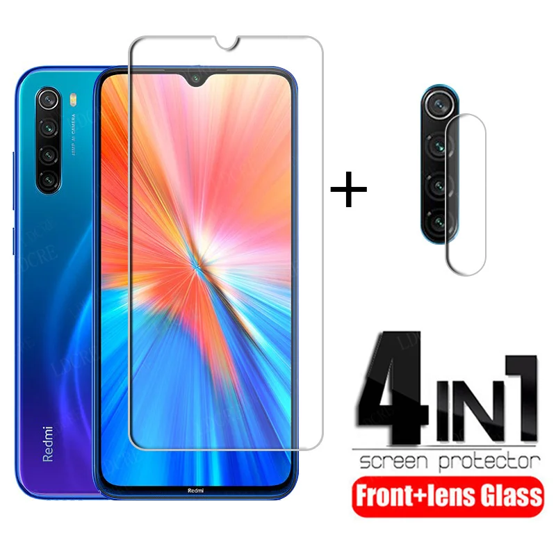 For Xiaomi Redmi Note 8 2021 Glass For Redmi Note 8 Screen Protector Phone Tempered Glass For Redmi Note 9 T 10 8 Pro Lens Film