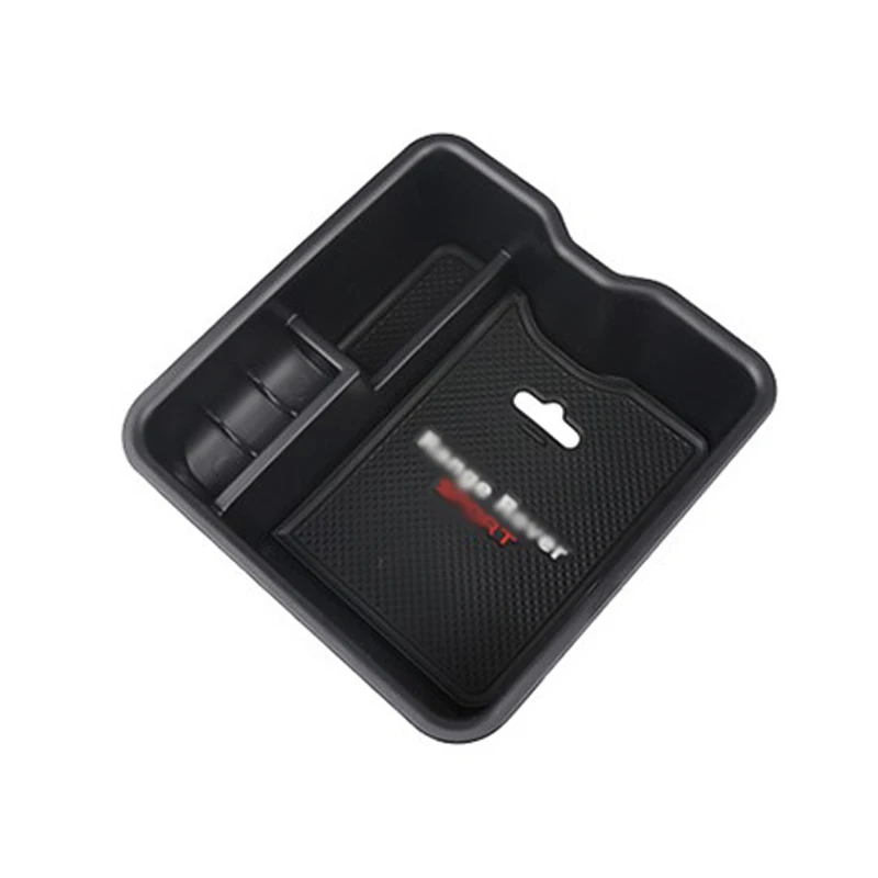 Black Center Storage Box For Range Rover Vogue 2018 2019 Car Container Holder Tray Accessories For Range Rover Sport 2018 2019