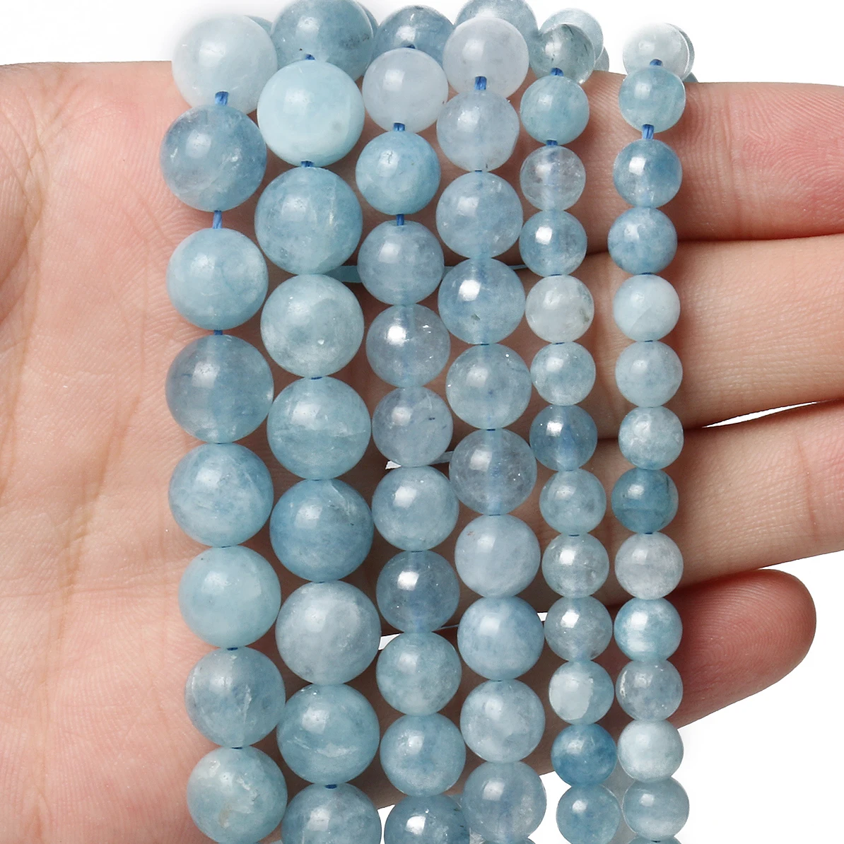 6/8/10mm Groothandel Natuursteen Ronde Chalcedoon Jade Losse Spacer Kralen voor Sieraden Maken DIY armbanden Ketting Accessoires