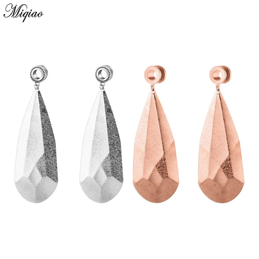 Miqiao 2 Pcs The New Drop-shaped Ear Spreading Yarn Gold Foil Pendant Retro Ear Pinna Jewelry Hot Sale