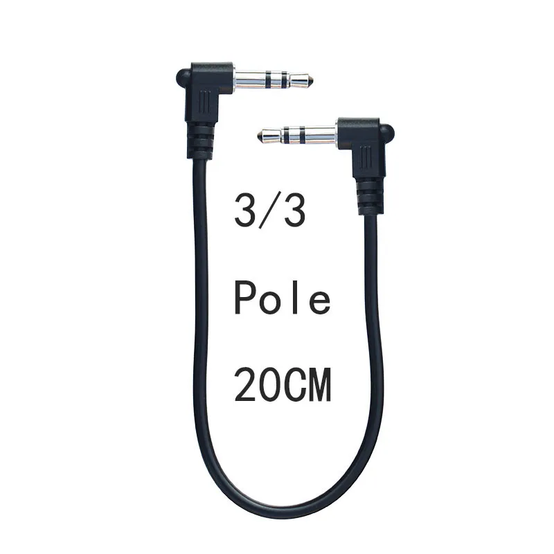 3.5mm wtyk krótki przewód AUX 90 stopni kątowy z męskiego na męskie kabel Audio Stero samochód AUX MP3/MP4 kabel Audio 15cm 20cm 30cm