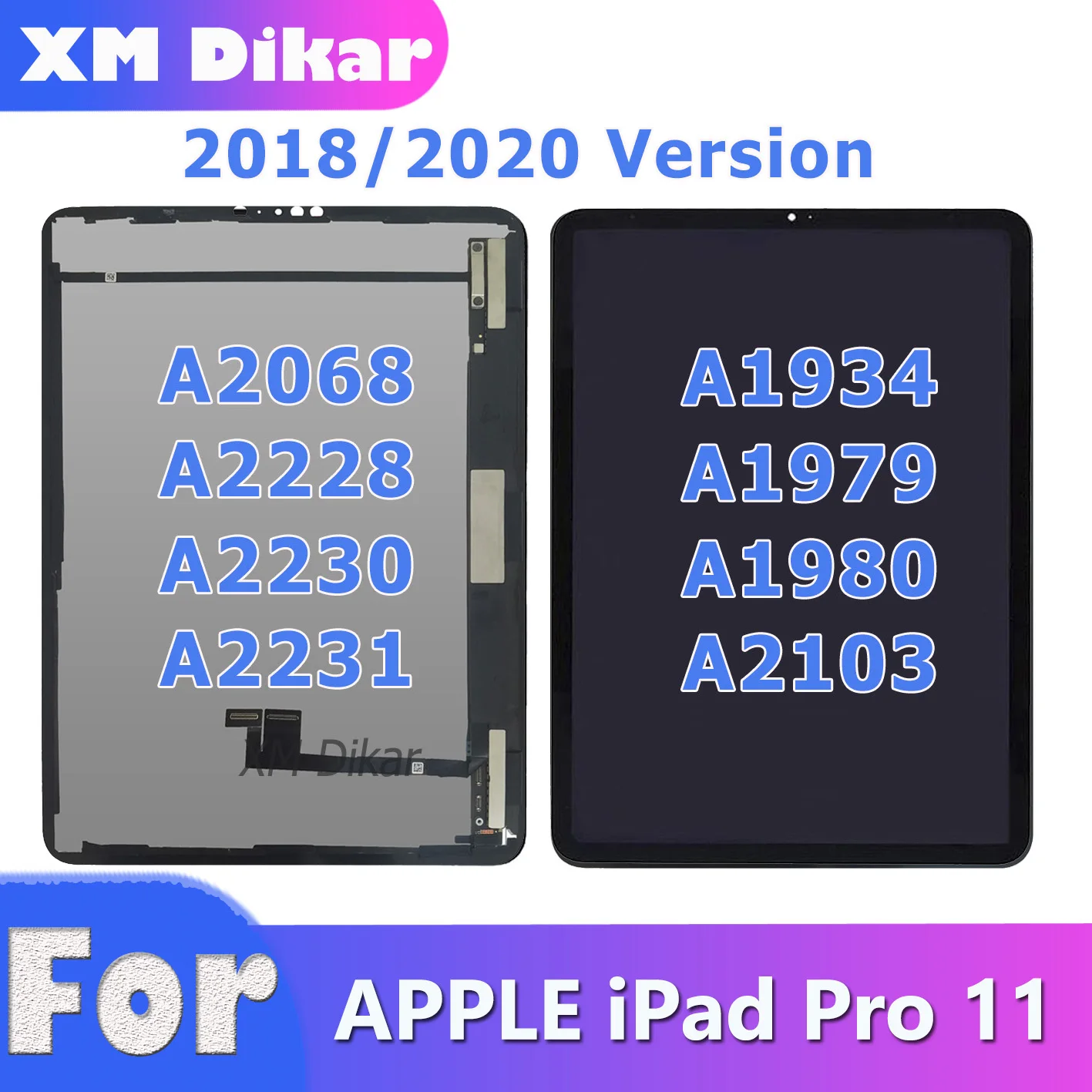 11'' NEW for iPad Pro 11 LCD A1980 A1934 A1979 A2068 A2230 A2228 LCD Display Touch Screen Digitizer Assembly Replacement