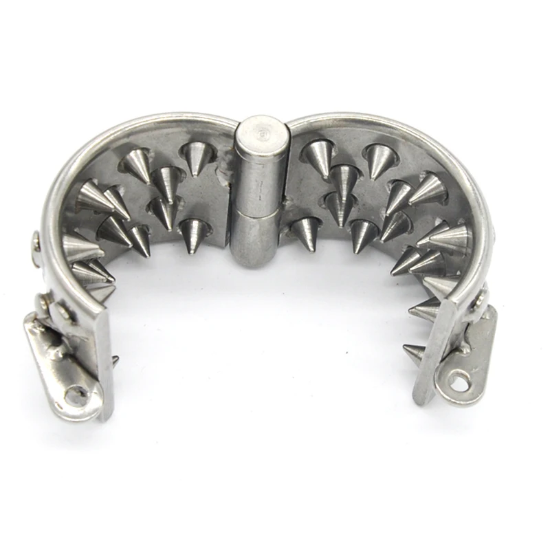 CHASTE BIRD Stainless Steel Metal Male Chastity 4 Rows Teeth Penis Ring Cock Lock Pendant Scrotum Testicle Sex Toy BDSM A090