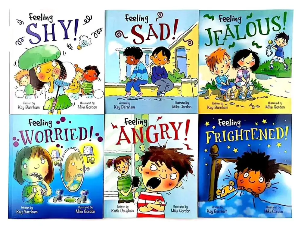 6 Books Everyday Feelings and Emotions Children's English story book help child be reader early education learning gift For kids