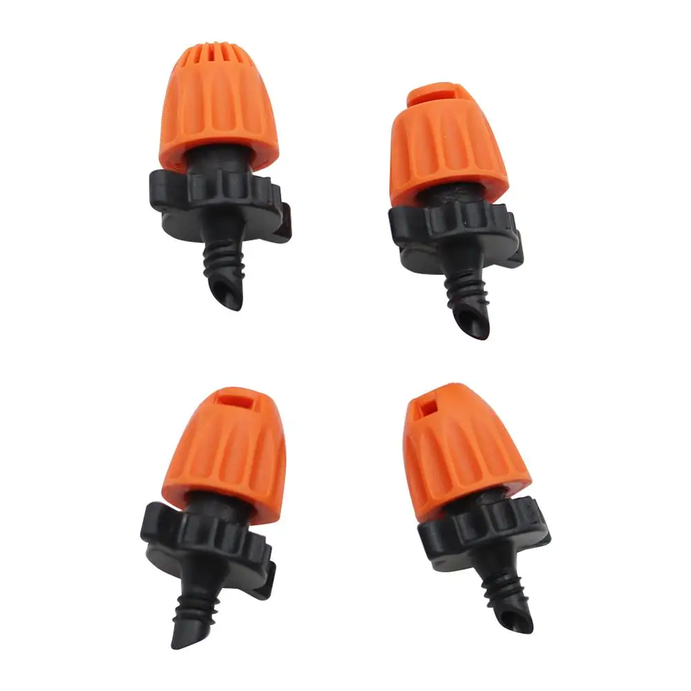 20 Pcs 4mm Thread Refraction Nozzles 90/180/360 Angle Strip Watering Nozzles Garden Drip Irrigation Sprinklers