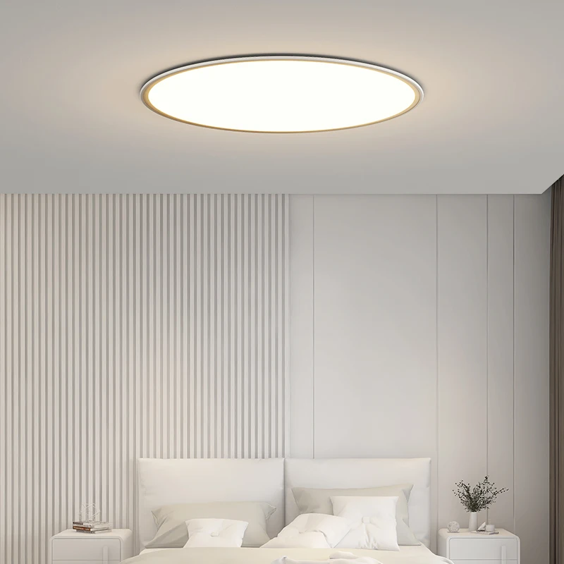 

NEO Gleam Ultra-thin Modern Led Ceiling Chandelier For Living Room Bedroom Study Room Round Rectangle Oval White or Black Color