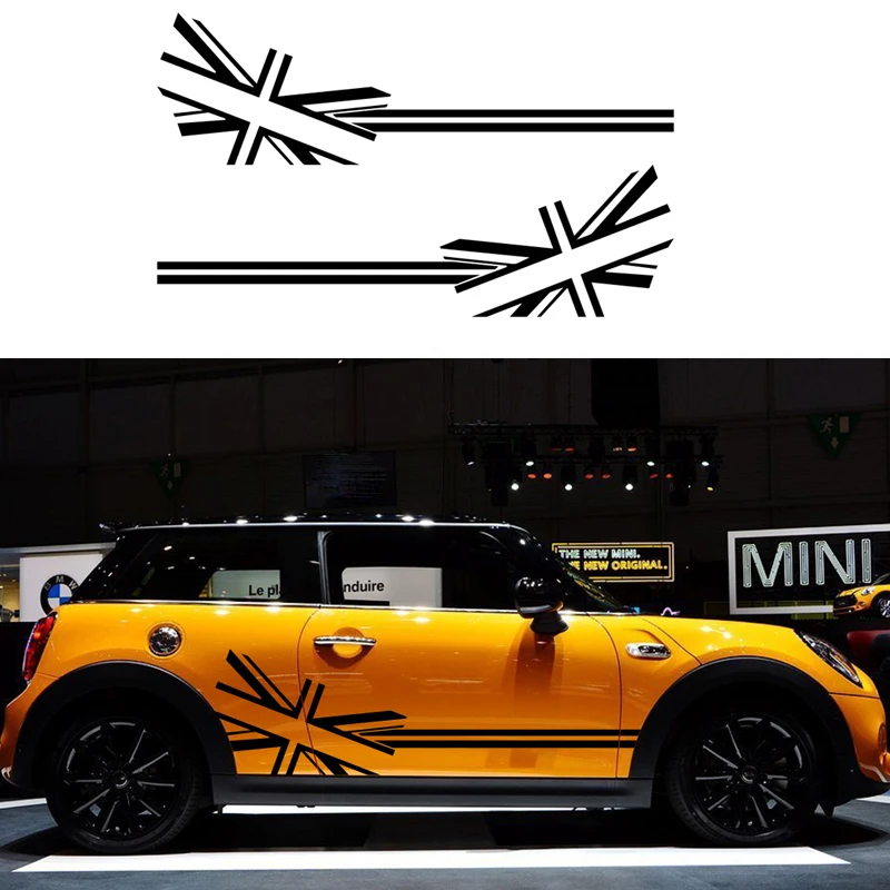 

1Pair Side Decal Stickers Vinyl Door Sticker UnionJack For MINI Cooper R50 R52 R53 R56 R57 R58 R59