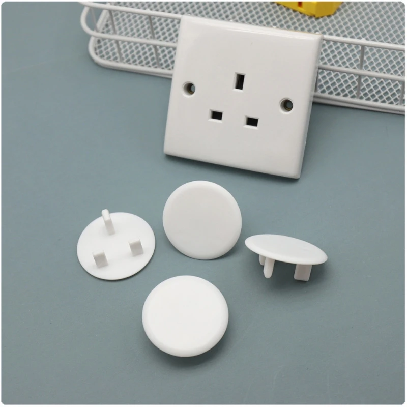 20pcs Baby Safety Child Electric Socket Outlet Plug Protection Security UK Standard Safe Lock Cover Kids Sockets Cover D0AF