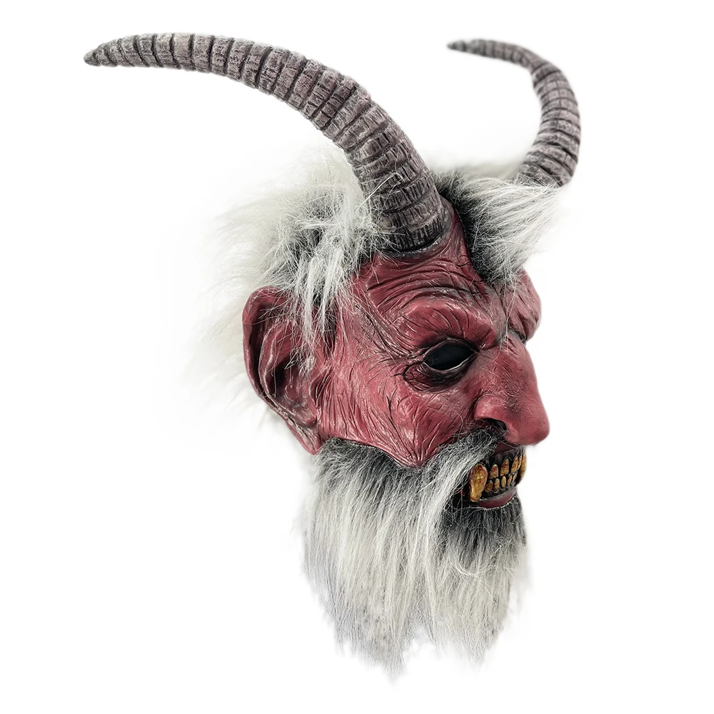 Holiday Christmas Krampus Mask Horrific Scary Demon Monster Mask Halloween