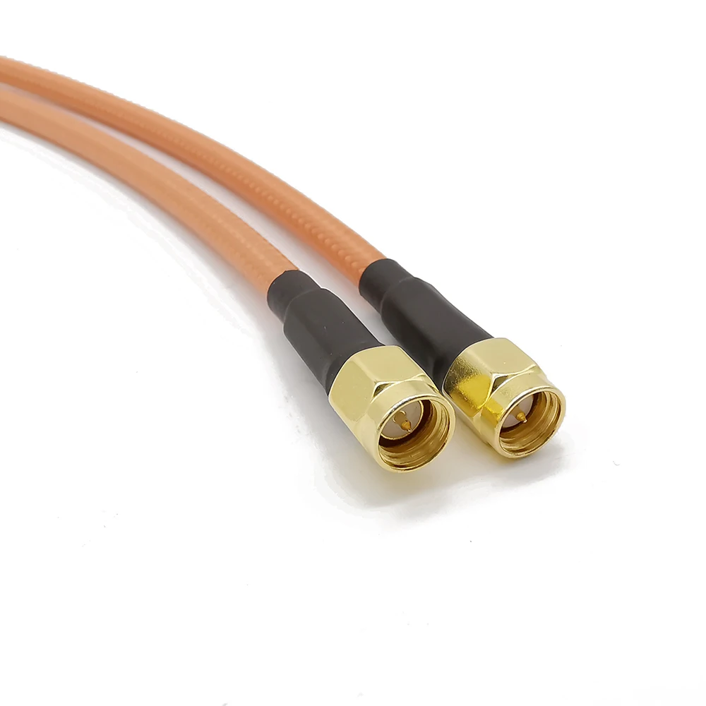 SMA Male to SMA Male Plug RG400 Double Shielded RF Coaxial Cable 50ohm for WiFi Antenna 1/3/6/9/12/15/20M