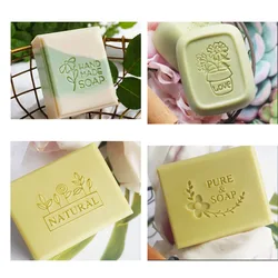 Handmade Letter Beautiful Plants Flower Style Soap Stamp Exquisite Acrylic Handmade Seal Natural For Soap Making Chapters