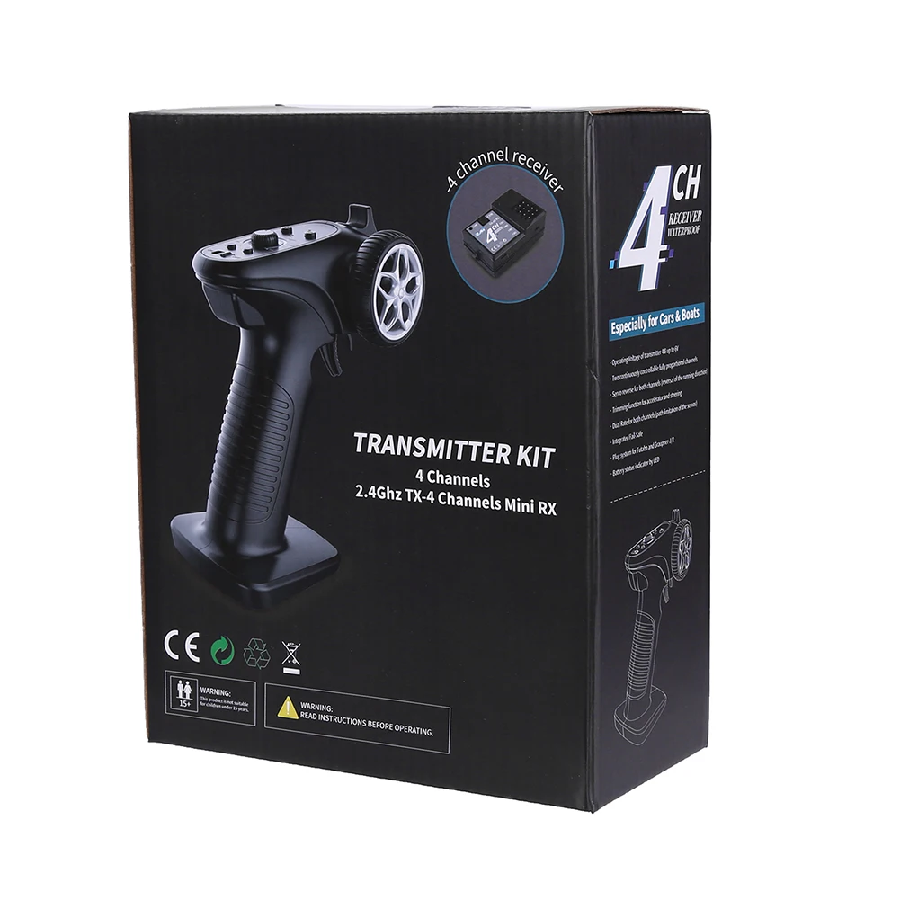 GA-4H-TX TX4 2.4GHz 4CH System radiowy nadajnik kontroler pilot z odbiornikiem do zdalnie sterowanego samochodu łódź PK TG3 FS-GT3B