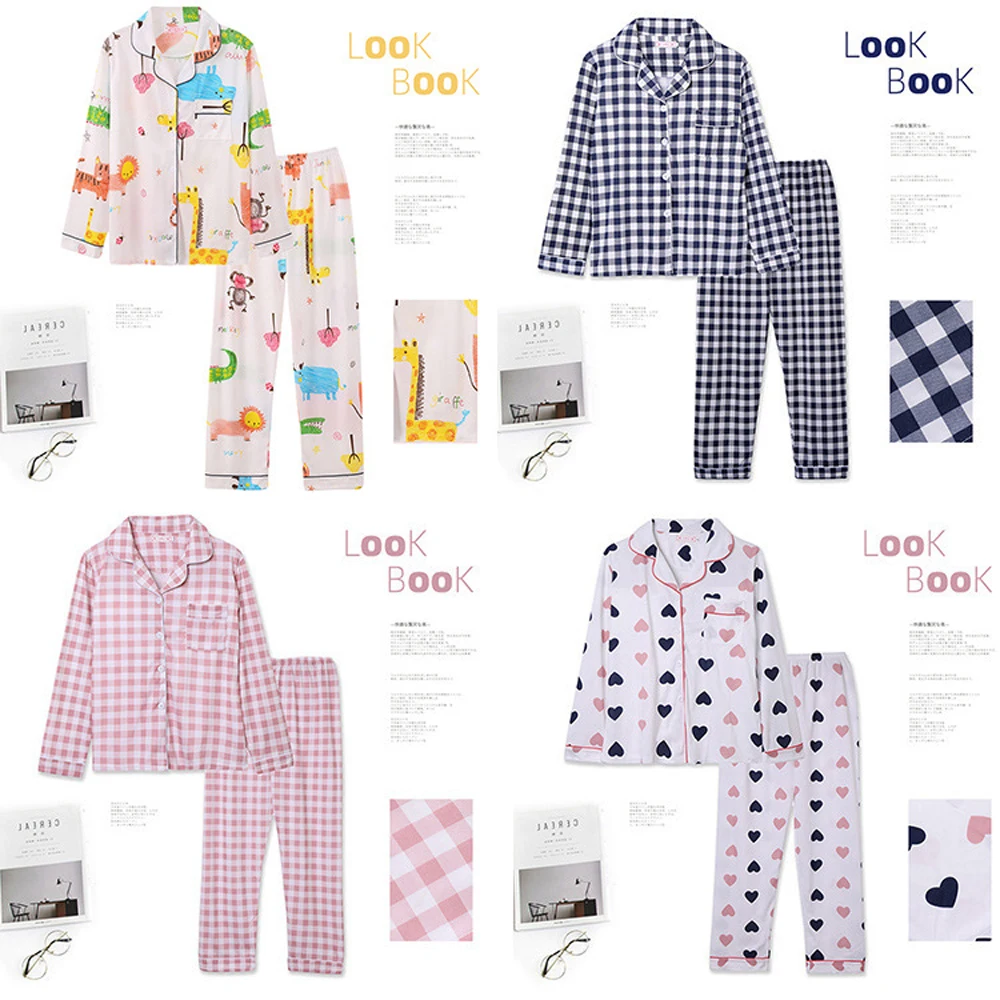 NHKDSASA Marke Pyjama Set Für frauen Nachtwäsche Langarm Pyjamas Hosen Anzug Druck Mode 2 Stück Weich Nachthemd