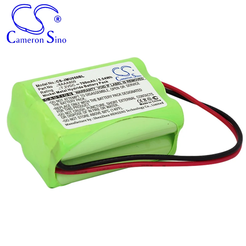 CameronSino Battery for JAY UTE050 UTE 050 fits JAY 6AAA800 Crane Remote Control battery 700mAh/5.04Wh 7.20V Ni-MH Green