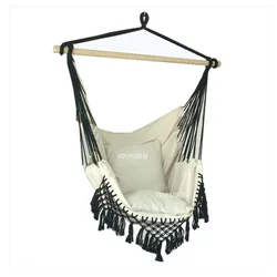 130 x100 x100cm Nordic style Home Garden Hanging Hammock Chair Outdoor Indoor Dormitory Swing Hanging Chair with Wooden Rod