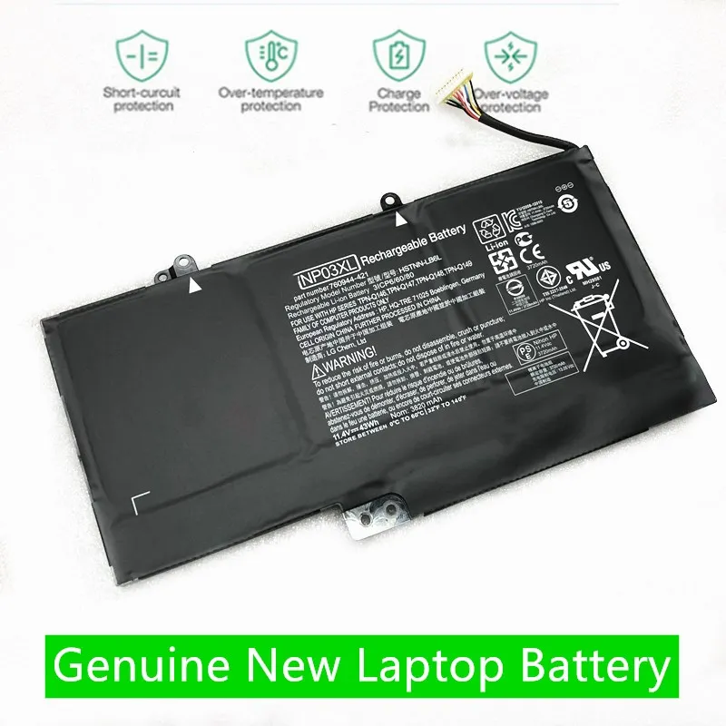 ONEVAN New Genuine NP03XL battery for HP Pavilion X360 13-A010DX TPN-Q146 TPN-Q147 TPN-Q148 HSTNN-LB6L 760944-421 NP03 Battery