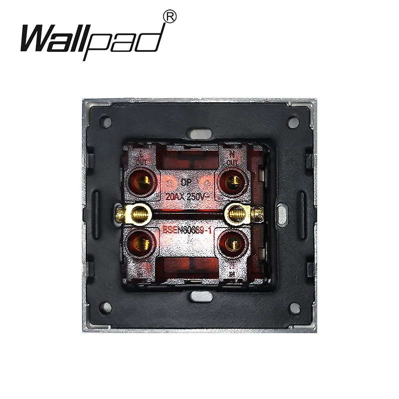 Water Heater Switch Wallpad Luxury Crystal Glass 110V-250V EU UK Standard Wall Led Indicator 20A Water Heater Wall Switch