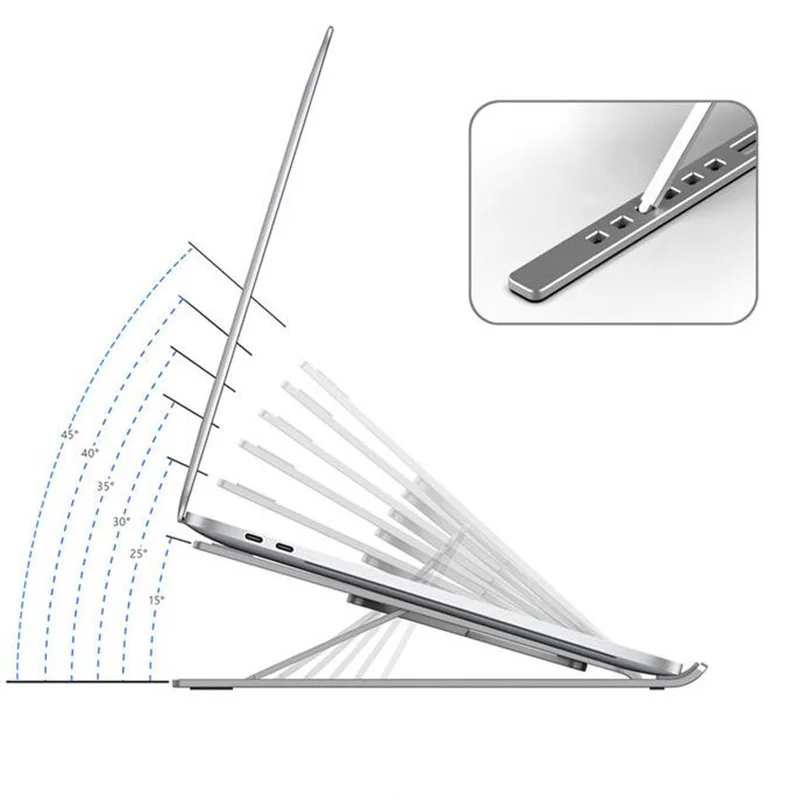 Multifunctional Computer Laptop Bracket Excellent Aluminum Alloy Adjustable Portable Folding Bracket Universal Model Use