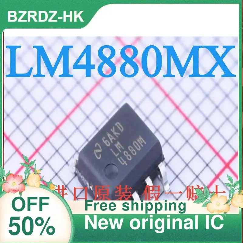 

10PCS LM4880MX LM4880M LM4880 SOP8 Class AB Audio Amplifier New original IC