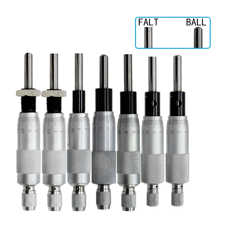 Innenmessmikrometer 0-13 Mm – Rundes Messwerkzeug Für Präzise Durchmesserbestimmung, Mit Flachkopf Oder Kugelkopf (Auswahl)