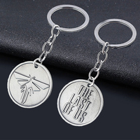 Game The Last Of Us 2 KeyChain Double Sided Firefly Letter Logo Dogtag Joel Ellie Vintage Metal Keyring Torque Men Souvenir Gift