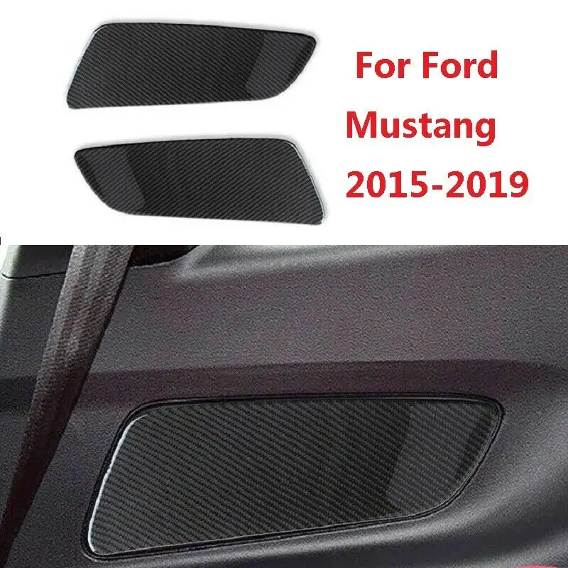 

Carbon Fiber Car Interior Door Handle Cover Trim 3D Sticker For Ford Mustang 2015-2019