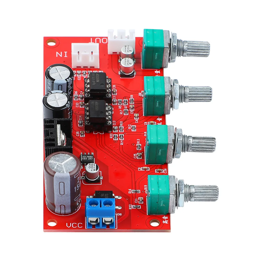 AIYIMA NE5532 HIFI Stereo Preamp Amplifier board volume Tone Control Pre-amp Preamplifier Treble Midrange Bass Finished Board