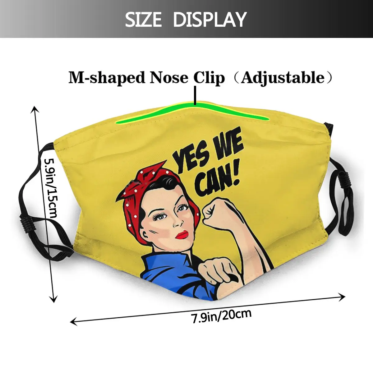 Yes We Can Rosie The Riveter Mouth Masks Roy Lichtenstein Pop Art Comics New Trend Cotton Mascarilla Hygienic With PM2.5 Filters