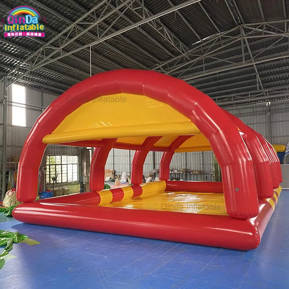 Commercial Pool 12M Tent 0.6Mm PVC Inflatable Swimming Pool With Tent