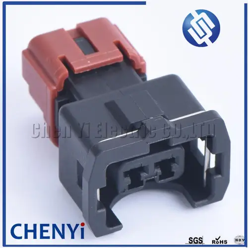 Imagen 2 del producto 5 Juegos de conector de cable automático impermeable de 2 pines Sensor de golpe enchufe de inyector de combustible para Mitsubishi MMC 4G91 4G92 4G93 Nissan PB185-02326