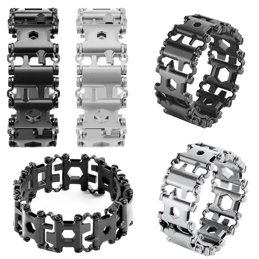 EDC 29 In 1 Multi-function Tread Bracelet Tool Wearable Strap Screwdriver Outdoor Survival Emergency Kit Multi Wtach Chain