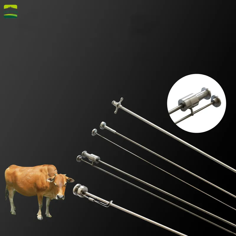 5pcs Cattle Artificial Insemination Stainless Steel Needles Cow  AI Gun  Farm Animal Breeding Equipment Livestock 20 Tubes Top