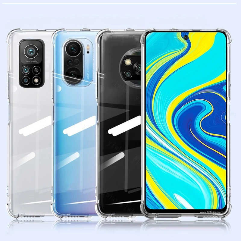 Shockproof Phone Cases For Xiaomi Redmi Note 9s 10 Pro Max Transparent Silicone Case For Xiaomi Poco X3 Pro F3 Case Back Cover