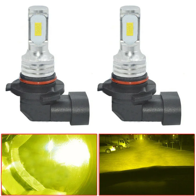 

2pcs Universal Car Tuning 9006 HB4 LED Fog Lights Bulbs 80W 1000LM Yellow Error Free Lamp 4300K Exterior Parts Car Accessories