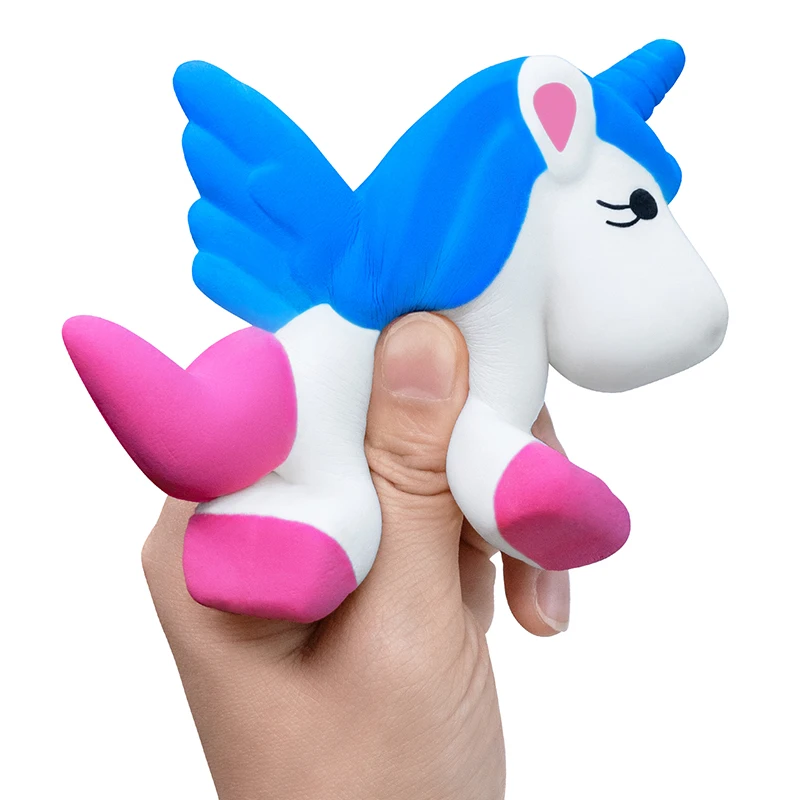 Jouets anti-Stress pour enfants, licorne, galaxie bleue, Kawaii, doux, parfumé, Animal, anti-Stress