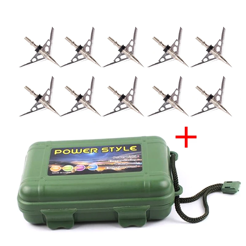 12 Chiếc Săn Bắn Cung Bu Lông Mũi Tên Broadheads 2 Lưỡi 100 Ngũ Cốc Nhà Làm 2.3 "Cắt Mũi Tên Đầu + Tặng Quà Tặng ốp Lưng