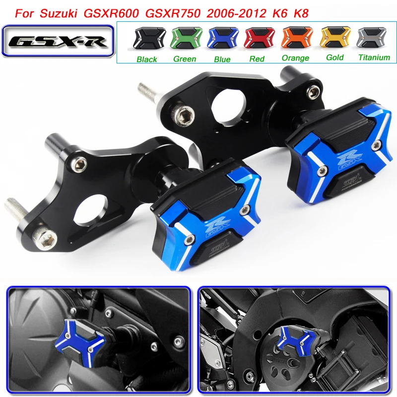 

For Suzuki GSXR600 GSXR750 2006-2012 K6 K8 Motorcycle Frame Guard Slider Crash Protector System CNC Aluminum Alloy