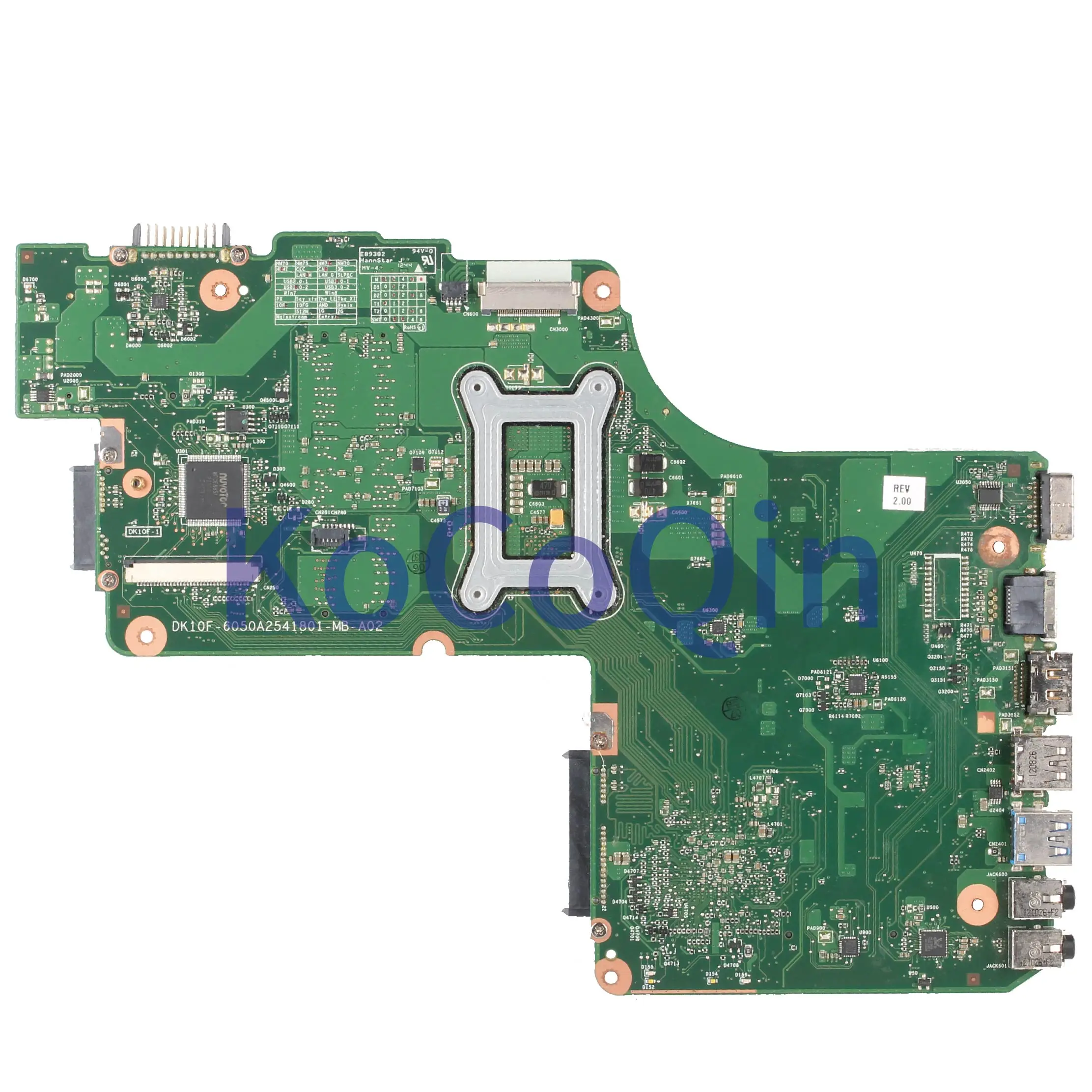 KoCoQin Laptop motherboard For TOSHIBA Satellite C850 C855 L850 L855 SLJ8E Mainboard V000275560 6050A2541801-MB-A02 HM76