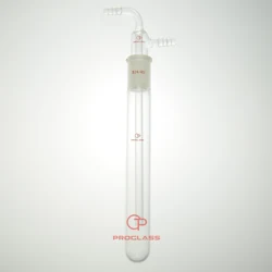 Laboratory Glass Vacuum Traps,OD=30mm,Body Length 200mm,10mm Hose Connectors,24/40 Joint