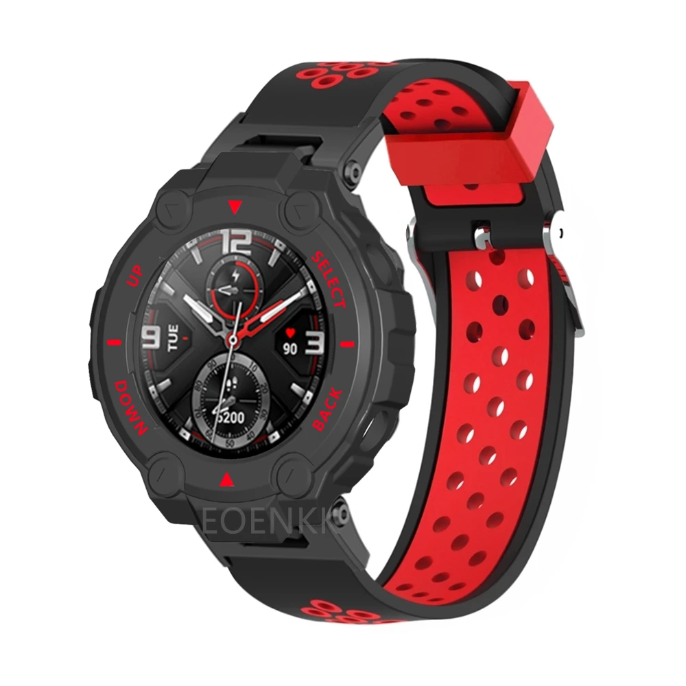 سوار ذكي pu واقية شل ل شاومي Huami Amazfit T Rex/T-rex برو الرياضة سيليكون معصمه حزام غطاء