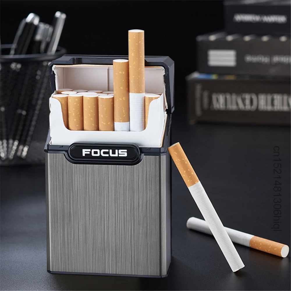 Portable Cigarette Case Box Waterproof Moisture Proof 20 Sticks Capacity Smoking Box Men's Smoke Holder Cigarette Accessories