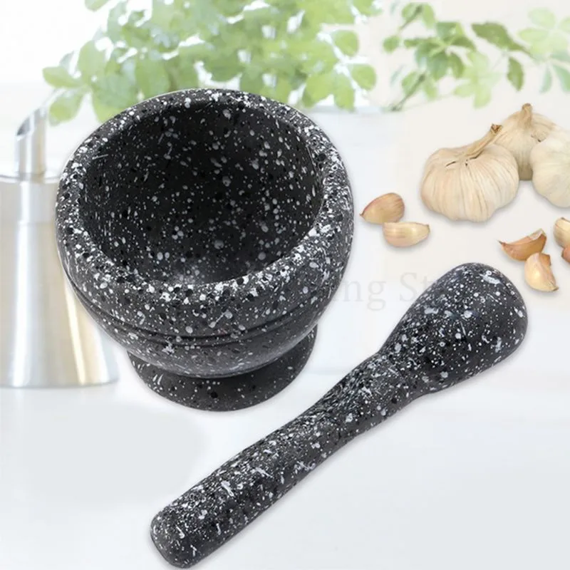 Resin Mortar Pestle Tool Set 11 Cm Large Mortar Kitchen Herbs Spices Food Shredding Grinding Tool For DIY Sauce Making Mi