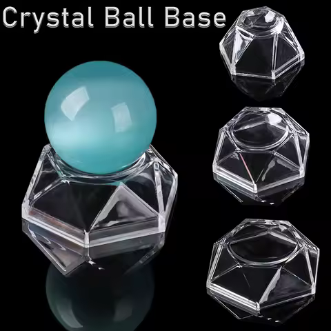 Acrylic Display Crystal Ball Base Stand Quartz Sphere Holder Home Decor Ornament for Geodes Rock Mineral Agate Without Ball