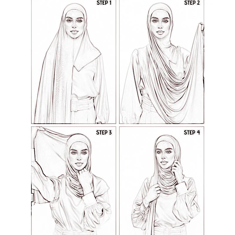 2021 Muslim One Loop Jersey Hijab Scarf Femme Musulman Instant scarf Islamic Headscarf Malaysia Hijab Female Foulard Bandana 1PC