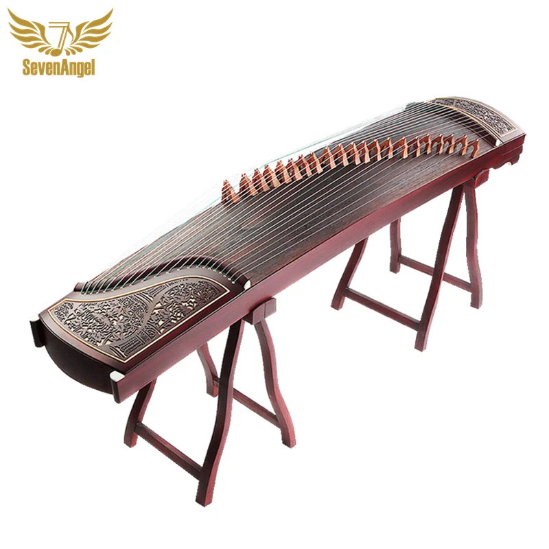 SevenAngel Professional Guzheng Chinese 21 Stings Zither Lankao Solid Wood Paulownia Cither Musical Instrument With Accessories